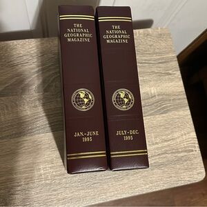 Lot 2 (1 yr) National Geographic Magazine EMPTY Slip Cover/Case/Holder 1995